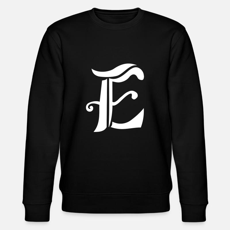 Buchstabe E - Stanley/Stella Unisex Bio-Sweatshirt CHANGER  - Schwarz