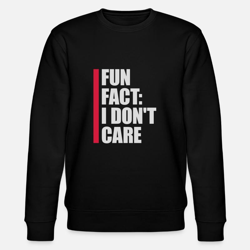 I dont care fact - Stanley/Stella Unisex Bio-Sweatshirt CHANGER  - Schwarz