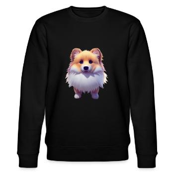 Shiba Inu Hund - Shiba Inu - Stanley/Stella Unisex Bio-Sweatshirt CHANGER  - Schwarz - Vorne - Nik (191cm) & Marisol (170cm)