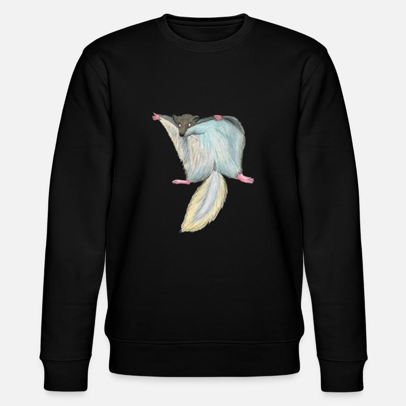 Flughörnchen - Stanley/Stella Unisex Bio-Sweatshirt CHANGER  - Schwarz