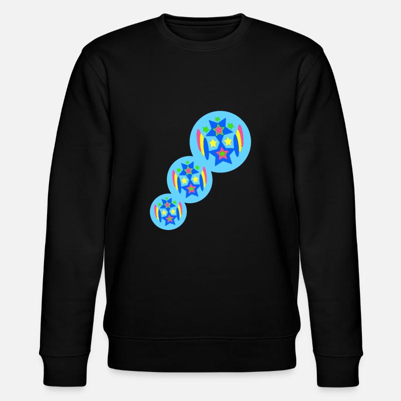 graphic art stern bunt - Stanley/Stella Unisex Bio-Sweatshirt CHANGER  - Schwarz