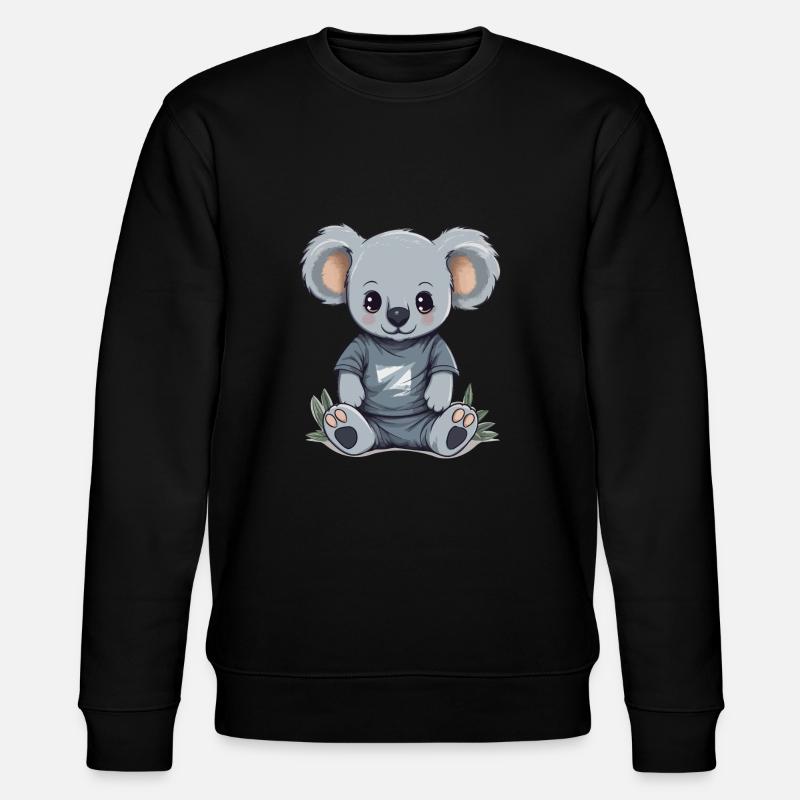 süßer Koala - Stanley/Stella Unisex Bio-Sweatshirt CHANGER  - Schwarz