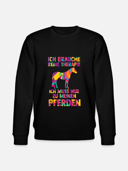 Reiten Pferd Reiter Geschenk - Stanley/Stella Unisex Bio-Sweatshirt CHANGER - Schwarz