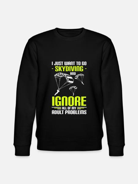 Parachute Sport Skydiver Pilot - Stanley/Stella CHANGER Unisex Organic Sweatshirt - black