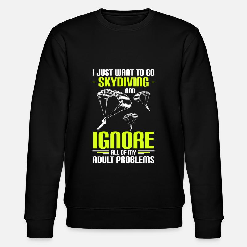 Parachute Sport Skydiver Pilote - Sweat bio CHANGER Stanley/Stella Unisexe - noir