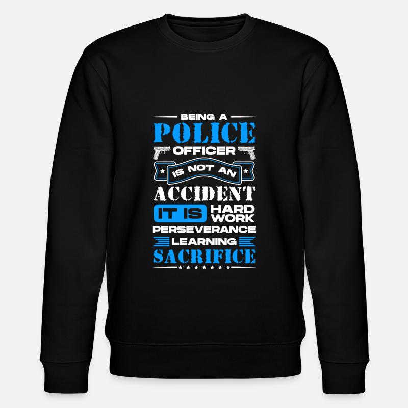 Polizei Sirene Uniform - Stanley/Stella Unisex Bio-Sweatshirt CHANGER  - Schwarz