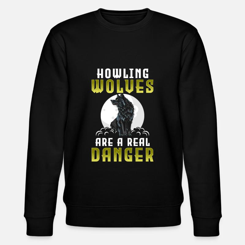 Wolf Mystic Moon - Stanley/Stella CHANGER Unisex Organic Sweatshirt - black