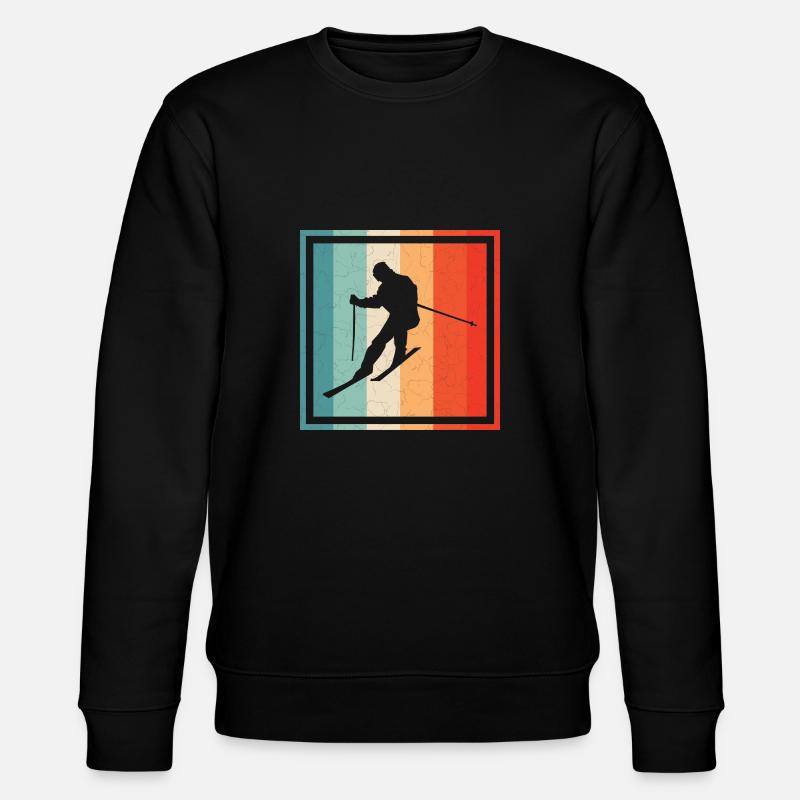 Ski Retro - Stanley/Stella Unisex Bio-Sweatshirt CHANGER - Schwarz