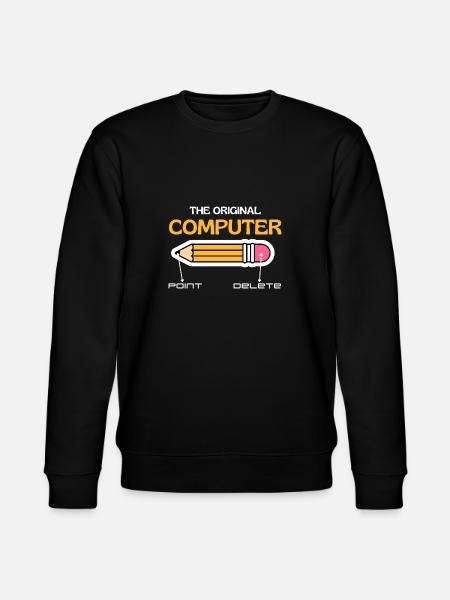 Der ursprüngliche Computer, Retro-Computerliebhaber - Stanley/Stella Unisex Bio-Sweatshirt CHANGER  - Schwarz