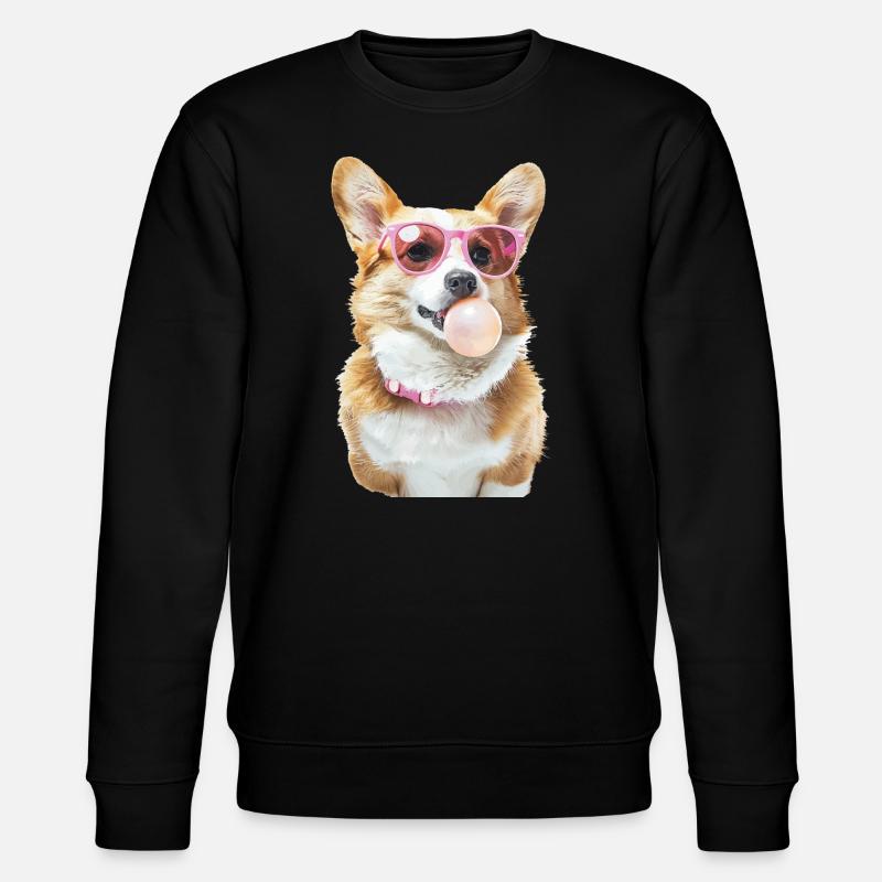 Corgi - Stanley/Stella Unisex Bio-Sweatshirt CHANGER  - Schwarz