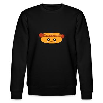 Saucisse à hot-dog - Sweat bio CHANGER Stanley/Stella Unisexe - noir - Devant - Nik (191cm) & Marisol (170cm)