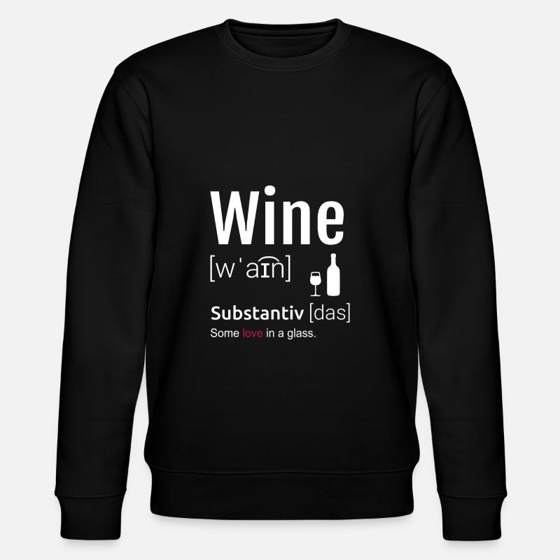 Wein Definition Spruch - Stanley/Stella Unisex Bio-Sweatshirt CHANGER  - Schwarz