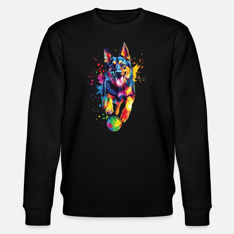 Deutscher Schäferhund - Stanley/Stella Unisex Bio-Sweatshirt CHANGER  - Schwarz