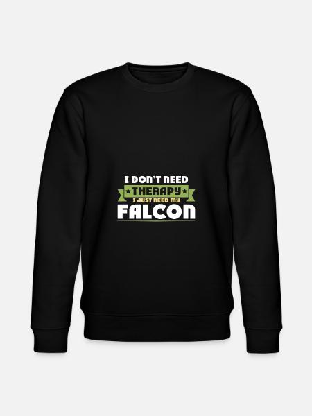 Falconry Therapy Saying - Stanley/Stella CHANGER Unisex Organic Sweatshirt - black