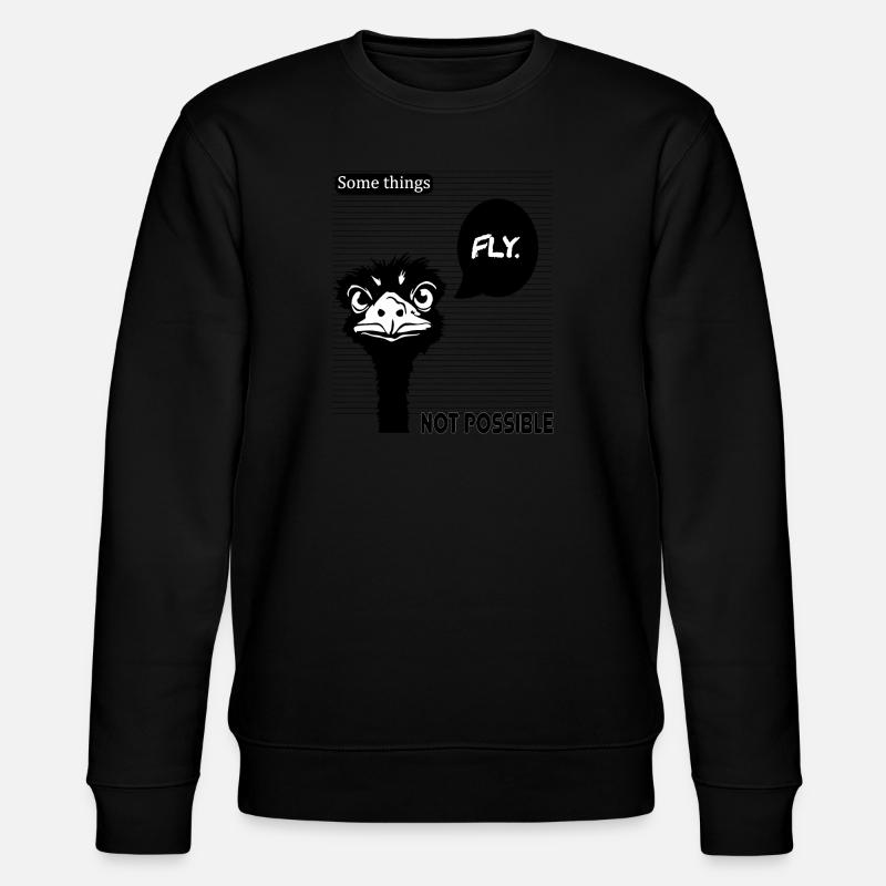 COL DE MOUCHE D’AUTRUCHE - Sweat bio CHANGER Stanley/Stella Unisexe - noir