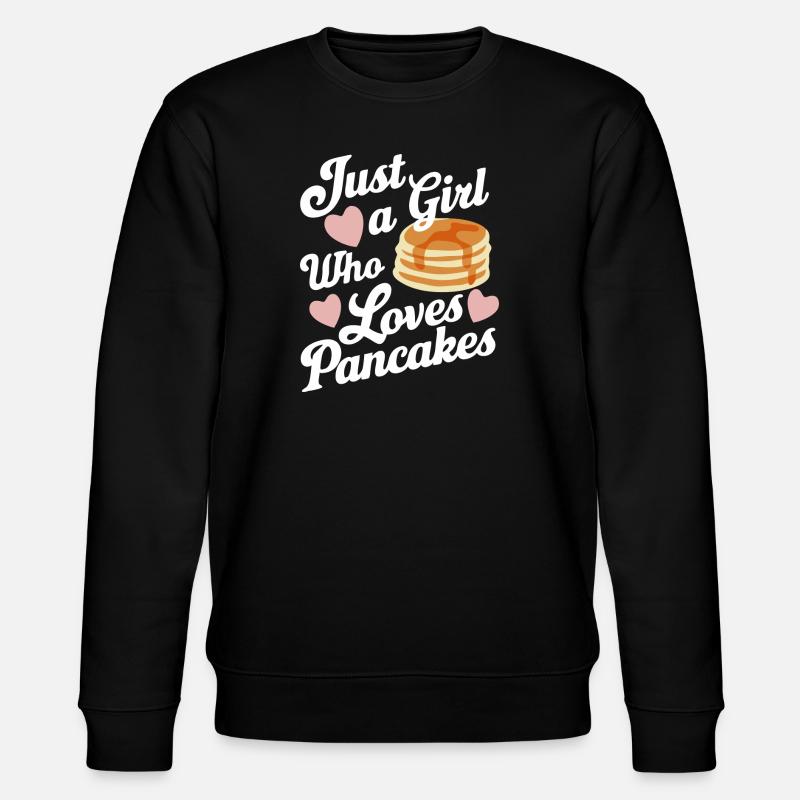 Pancakes Frühstück Essen Pancake - Stanley/Stella Unisex Bio-Sweatshirt CHANGER - Schwarz