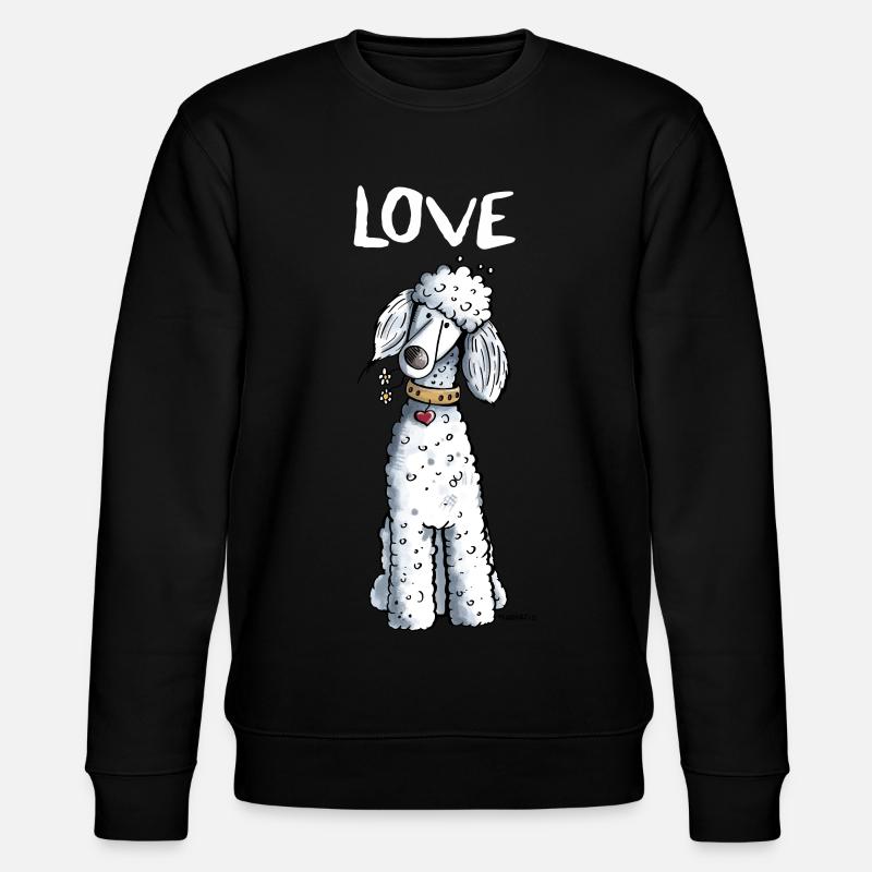 I Love Pudel - Stanley/Stella Unisex Bio-Sweatshirt CHANGER  - Schwarz