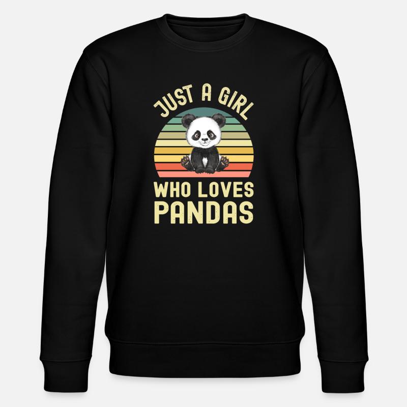 Panda Panda Bear - Stanley/Stella CHANGER Unisex Organic Sweatshirt - black