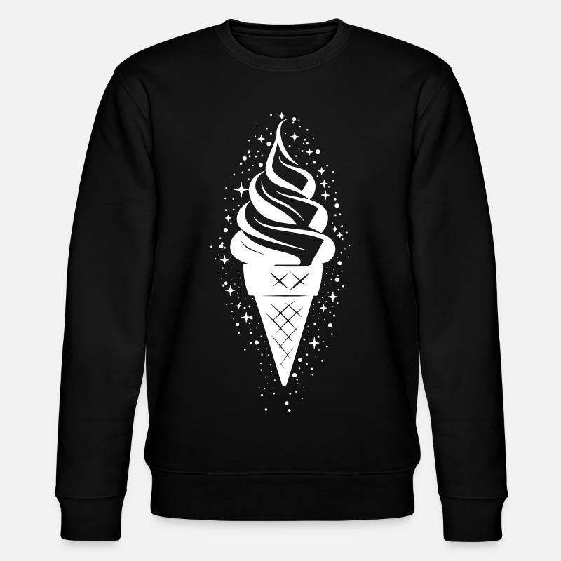 Ice cream cone sketch - Stanley/Stella CHANGER Unisex Organic Sweatshirt - black