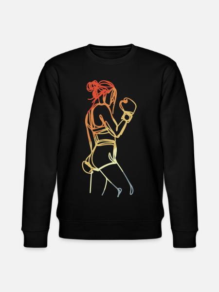 Female Boxer Retro - Stanley/Stella CHANGER Unisex Organic Sweatshirt - black