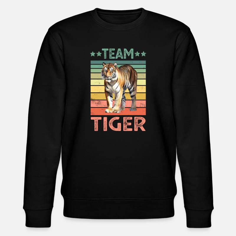 Tiger - Stanley/Stella Unisex Bio-Sweatshirt CHANGER  - Schwarz