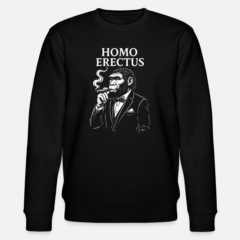 Élégante Maison Erectus fumer un cigare - Sweat bio CHANGER Stanley/Stella Unisexe - noir