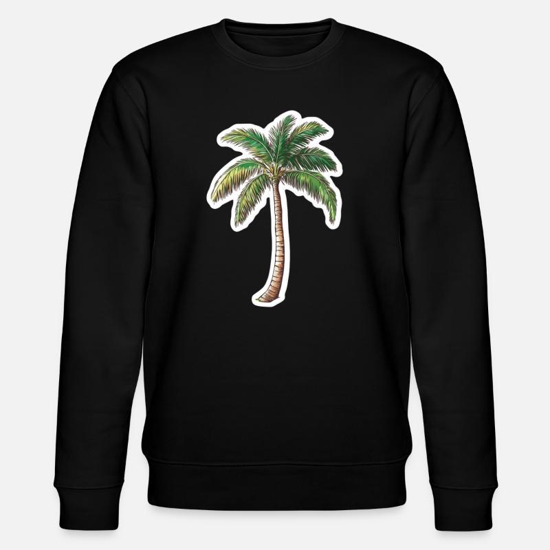 Palm tree - Stanley/Stella CHANGER Unisex Organic Sweatshirt - black