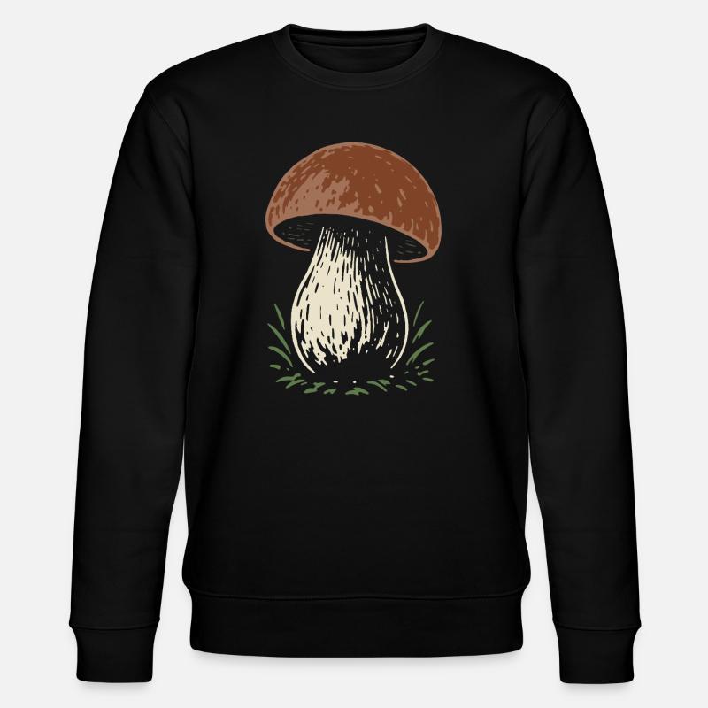 Cueilleur de cèpes - champignons - dicton - Sweat bio CHANGER Stanley/Stella Unisexe - noir