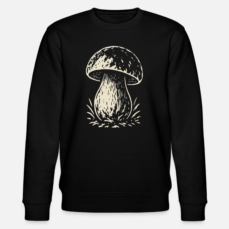 Cueilleur de cèpes - champignons - dicton - Sweat bio CHANGER Stanley/Stella Unisexe - noir