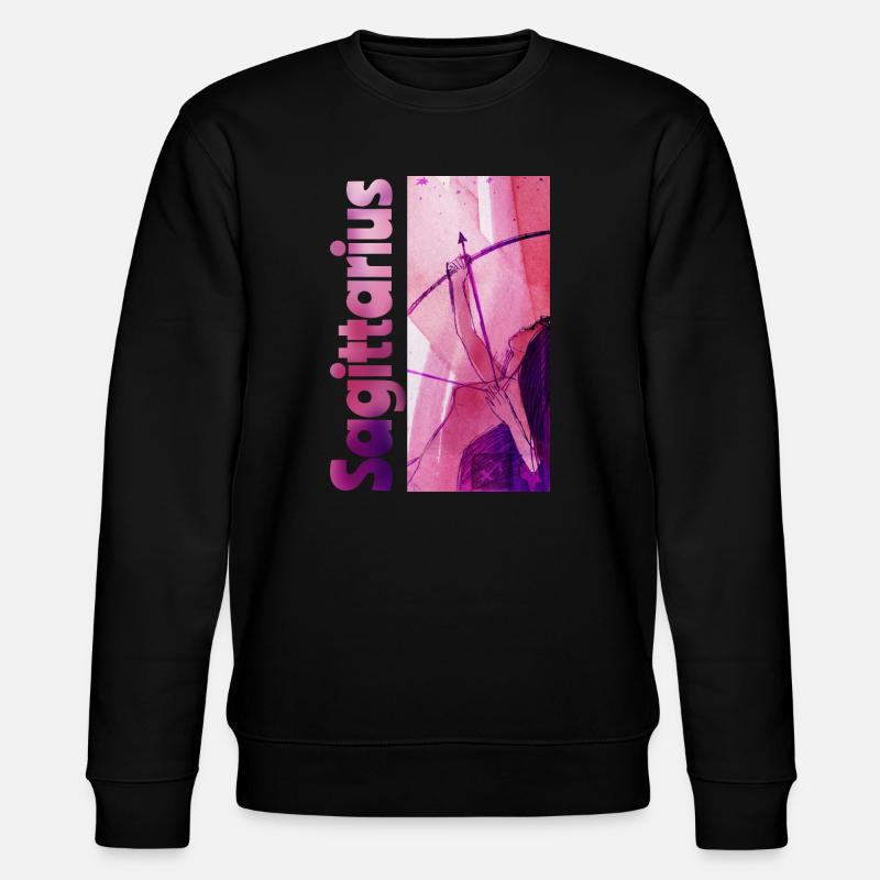 Sternzeichen Schütze Aquarell - Stanley/Stella Unisex Bio-Sweatshirt CHANGER  - Schwarz
