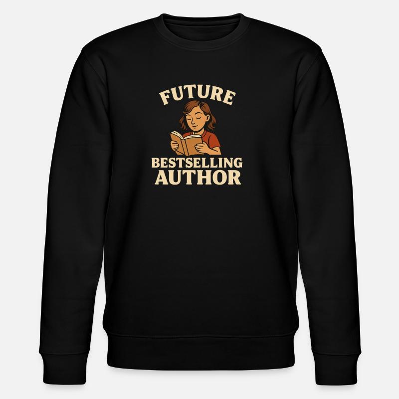 Futuristische Leseleidenschaft Illustration - Stanley/Stella Unisex Bio-Sweatshirt CHANGER  - Schwarz