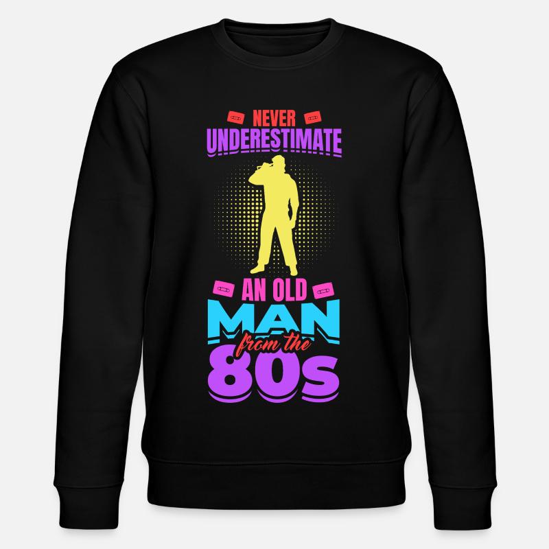 80er Großvater - Stanley/Stella Unisex Bio-Sweatshirt CHANGER  - Schwarz