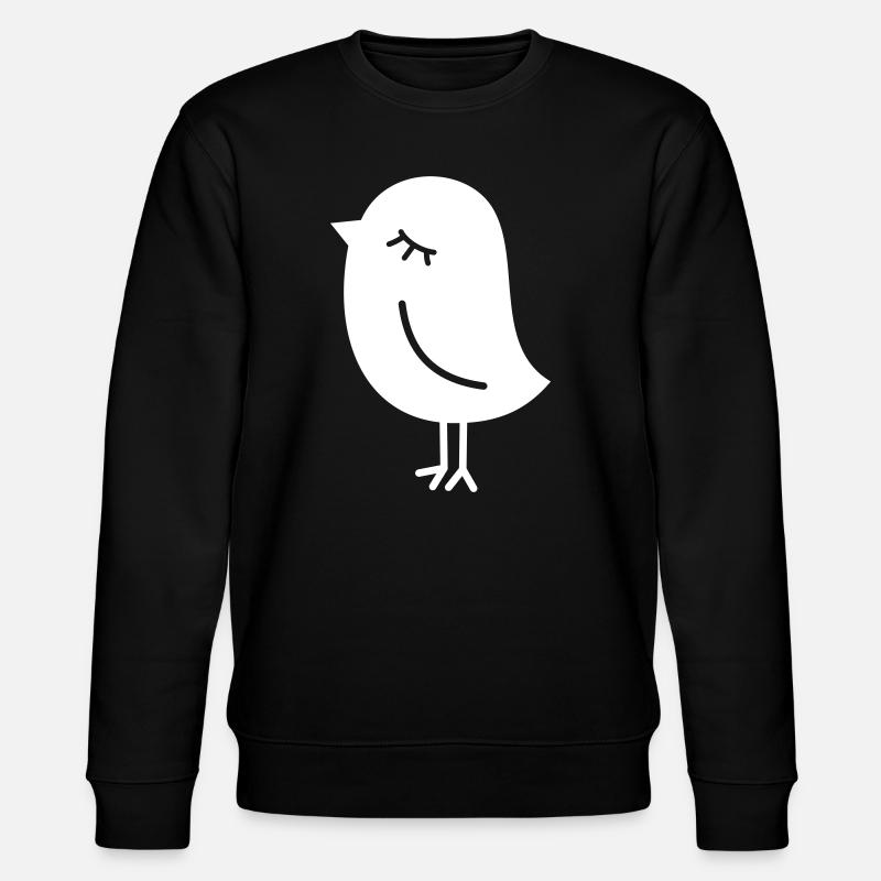 Spatz Vogel – Piepmatz Küken Tweet Vögelchen - Stanley/Stella Unisex Bio-Sweatshirt CHANGER - Schwarz