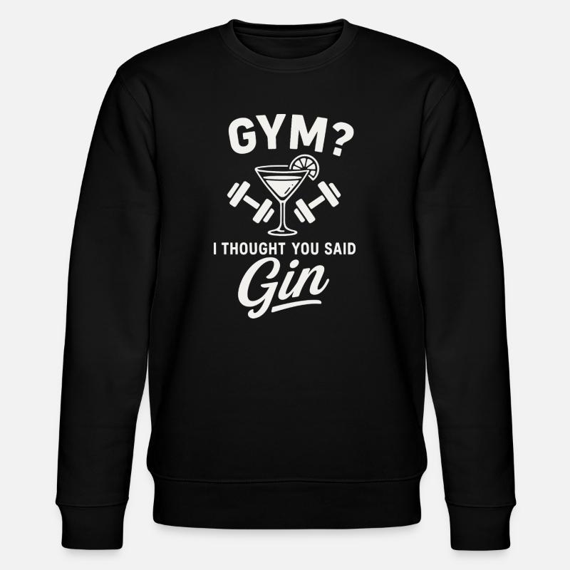 Salle de sport ou gin ? - Sweat bio CHANGER Stanley/Stella Unisexe - noir