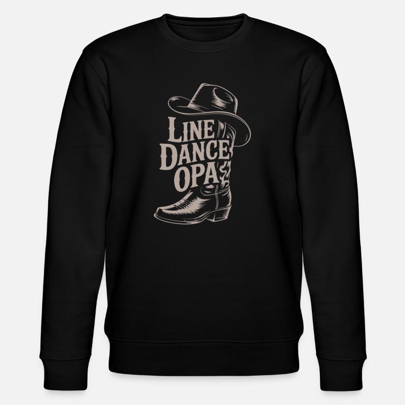 Line Dance Grandpa's Western Boot - Stanley/Stella CHANGER Unisex Organic Sweatshirt - black