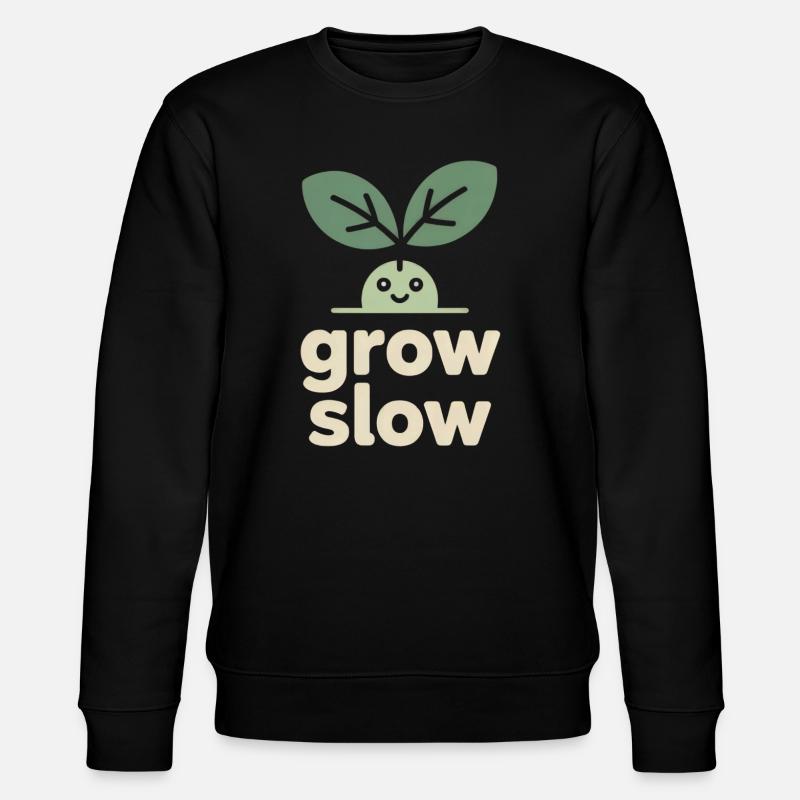 Grow Slow – Pflanzensprössling - Stanley/Stella Unisex Bio-Sweatshirt CHANGER  - Schwarz