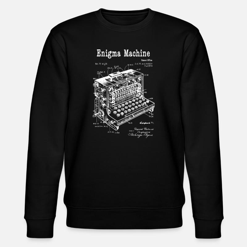 Plan de la machine Enigma - Sweat bio CHANGER Stanley/Stella Unisexe - noir