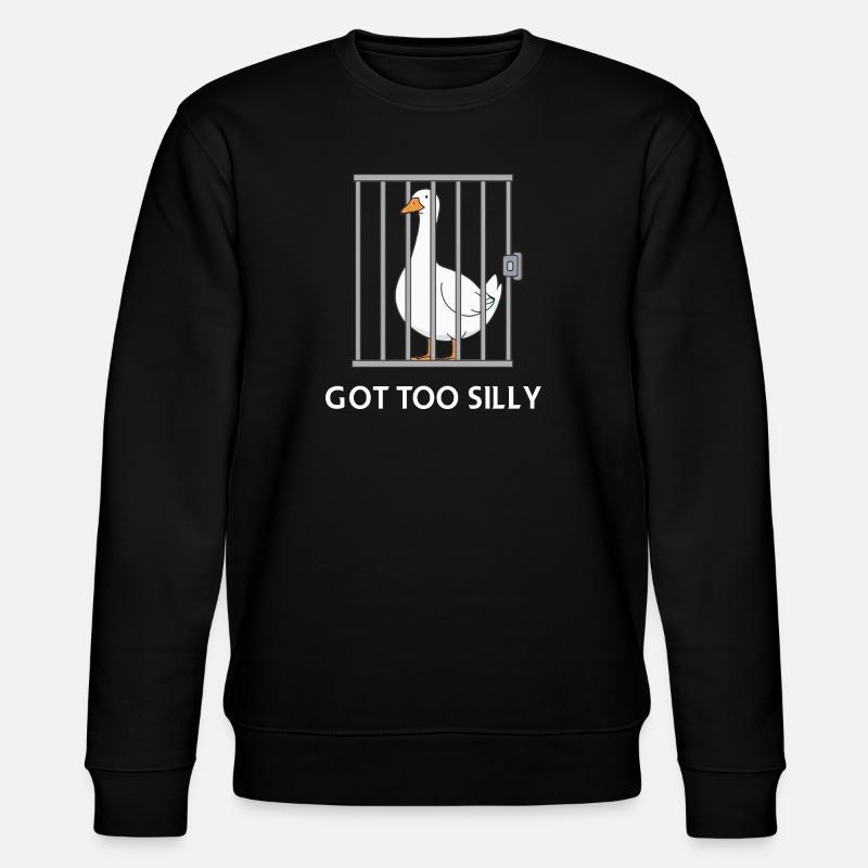 Goose – Wurde zu albern - Stanley/Stella Unisex Bio-Sweatshirt CHANGER  - Schwarz