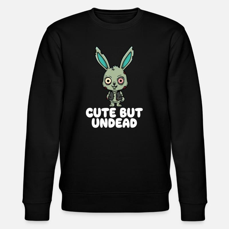 Süßer ZombieHase – Cutest Dead - Stanley/Stella Unisex Bio-Sweatshirt CHANGER - Schwarz