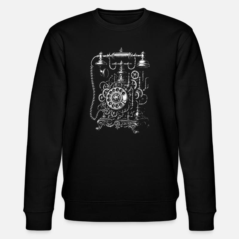 Téléphone à numérotation steampunk - Sweat bio CHANGER Stanley/Stella Unisexe - noir