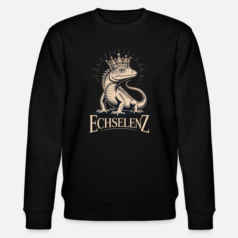 Lizard Funny Lizard - Stanley/Stella CHANGER Unisex Organic Sweatshirt - black