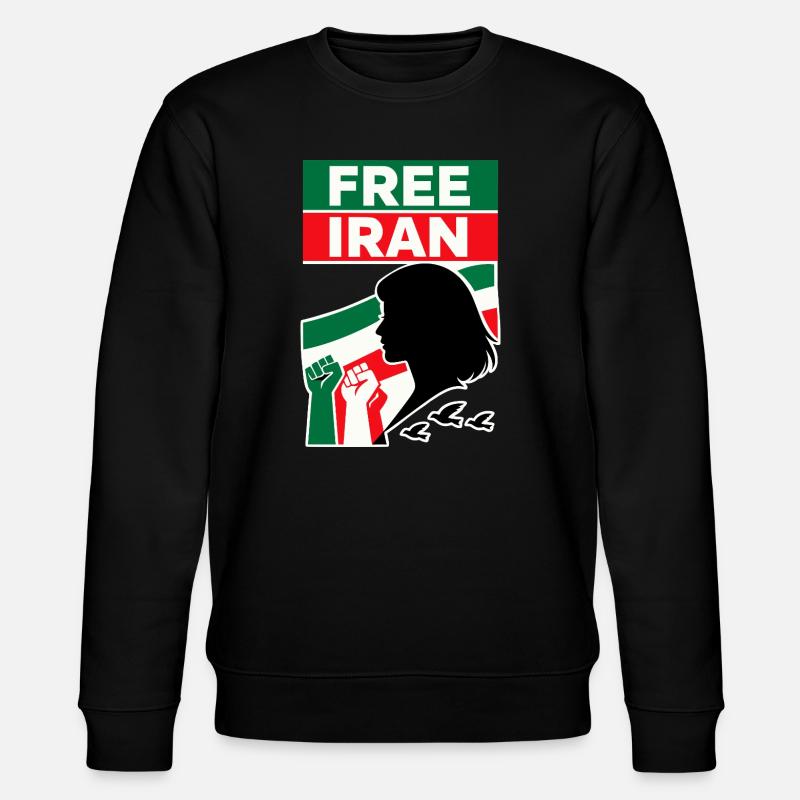 Free Iran - Stanley/Stella Unisex Bio-Sweatshirt CHANGER  - Schwarz