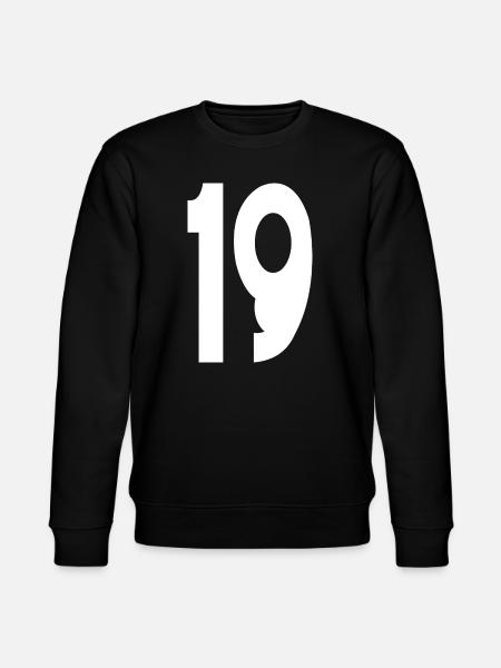 19 Nineteen Number 19 - Stanley/Stella CHANGER Unisex Organic Sweatshirt - black