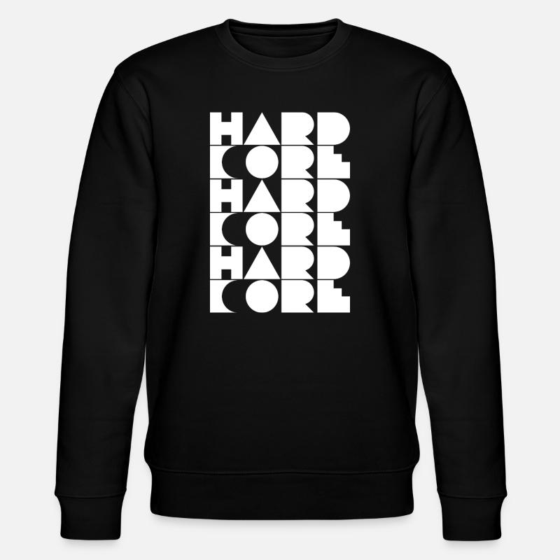 Hardcore-Rastertypografie - Stanley/Stella Unisex Bio-Sweatshirt CHANGER - Schwarz