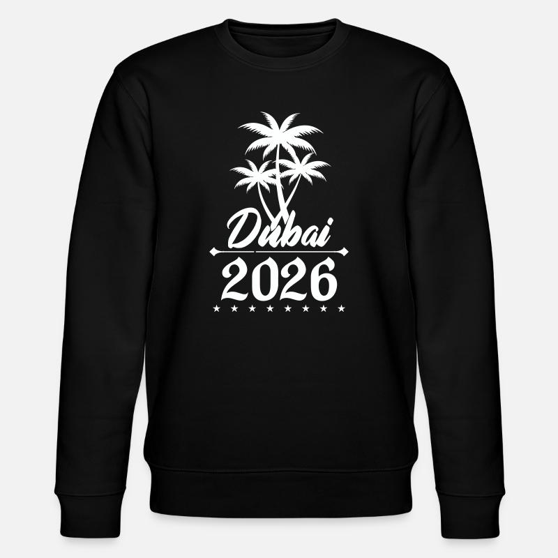 Dubai 2026 Palmen Emblem - Stanley/Stella Unisex Bio-Sweatshirt CHANGER  - Schwarz