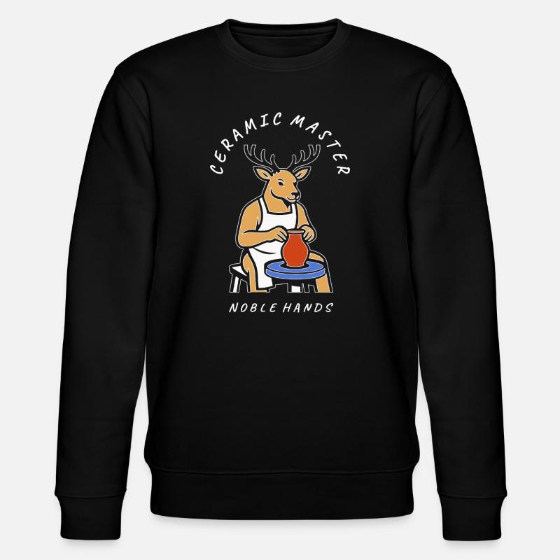 Ceramic Master Deer — Noble Hands - Stanley/Stella CHANGER Unisex Organic Sweatshirt - black