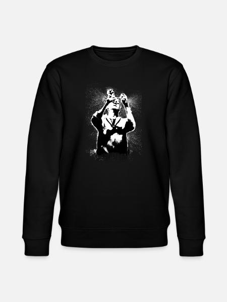 Black and white silhouette of despair - Stanley/Stella CHANGER Unisex Organic Sweatshirt - black