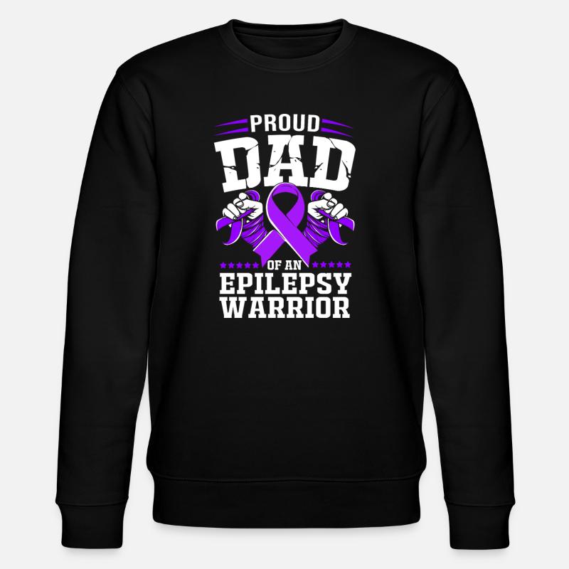 Epilepsy Dad Gift - Stanley/Stella CHANGER Unisex Organic Sweatshirt - black