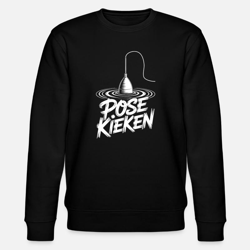 Pêche, Dicton, Pose - Sweat bio CHANGER Stanley/Stella Unisexe - noir
