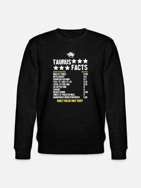 Zodiac sign Taurus - Stanley/Stella CHANGER Unisex Organic Sweatshirt - black